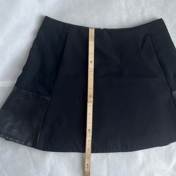 Rag & Bone Montrose Lambskin Leather Panel Mini Black Casual A-line Skirt - Picture 5 of 11